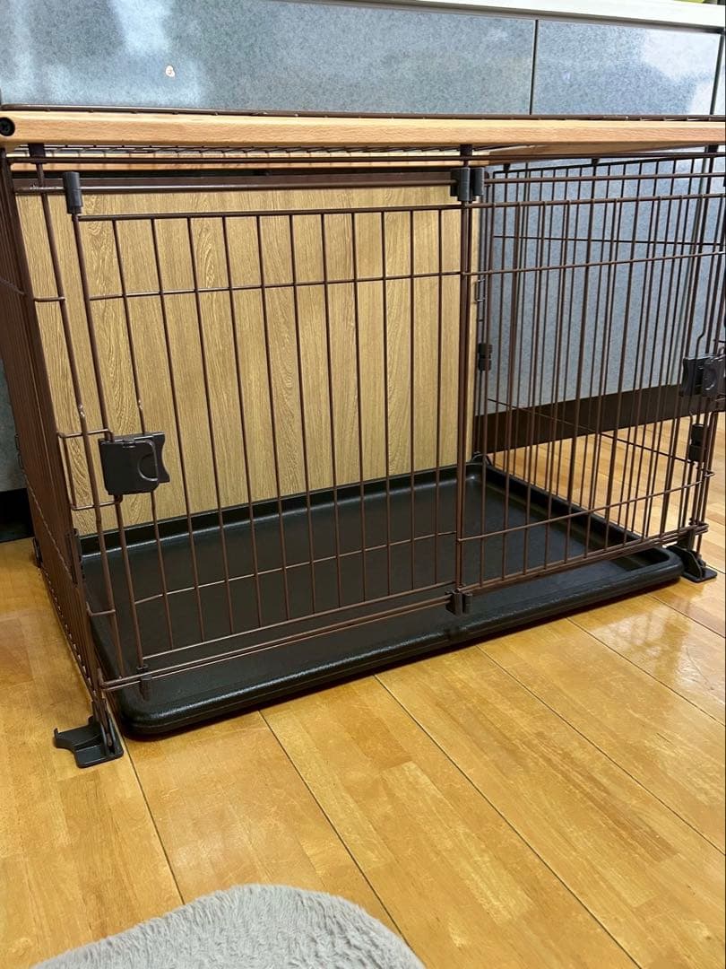 【美品】犬用ゲージ　ドッグケージ　檻　ブラウン