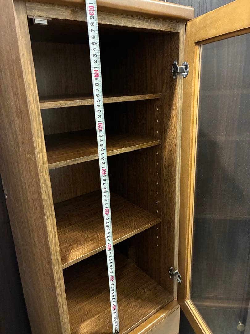 専用　1/5限定　ビンテージ　木製 ガラス扉 キャビネット コレクションケース