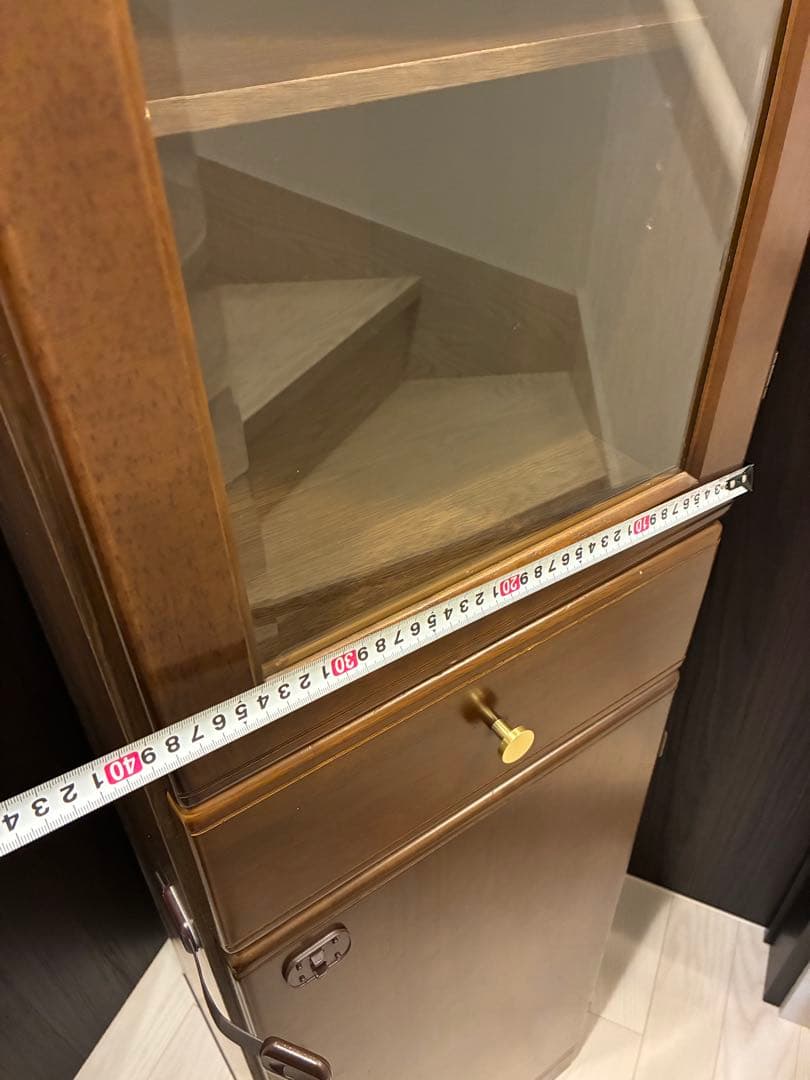 専用　1/5限定　ビンテージ　木製 ガラス扉 キャビネット コレクションケース