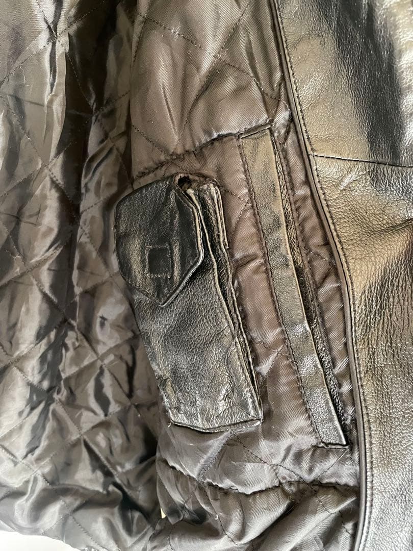 本革ラグランレザージャケット　短丈