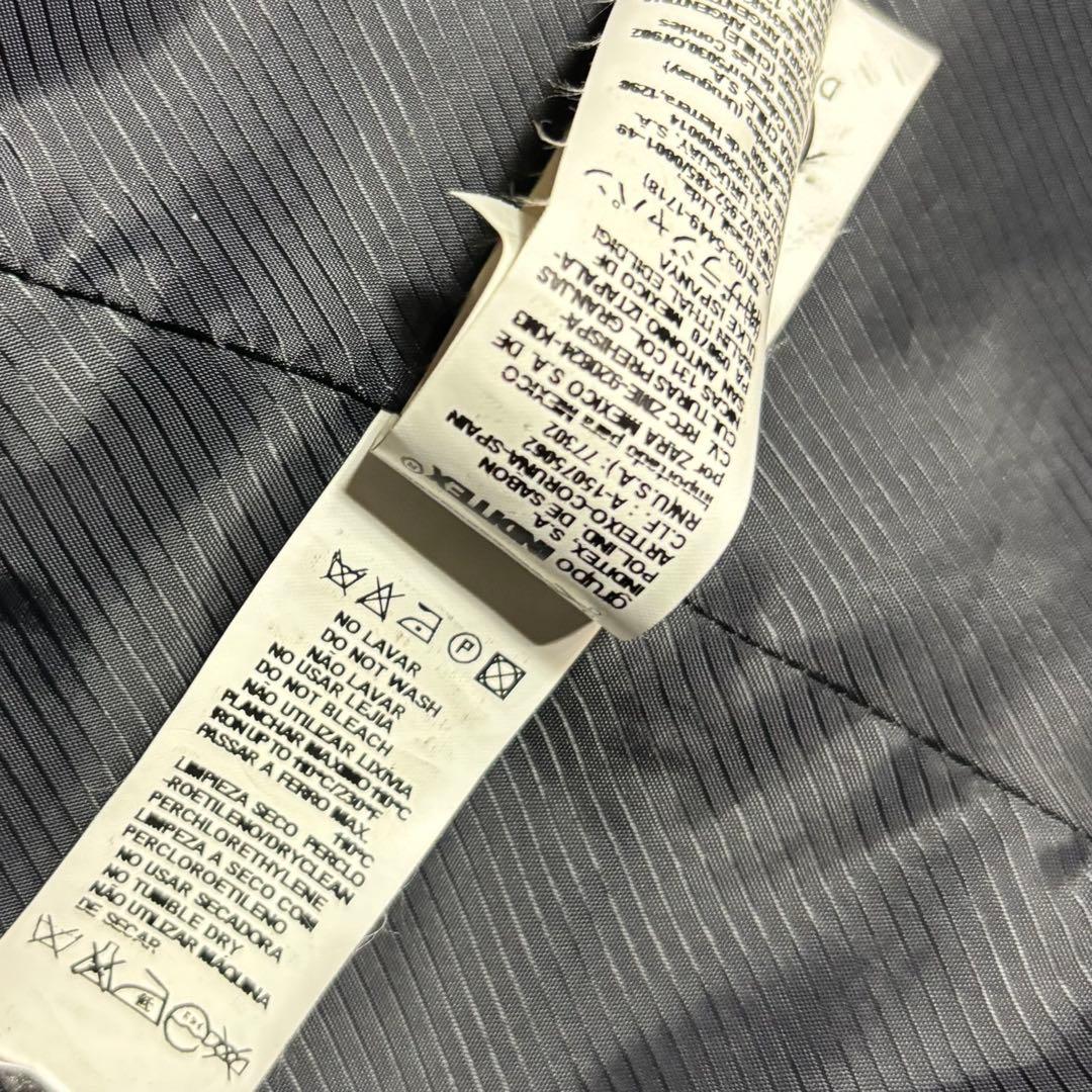 美品ZARA ブラック チェスターコート Mサイズ 大きめ襟 ロングコート ザラ