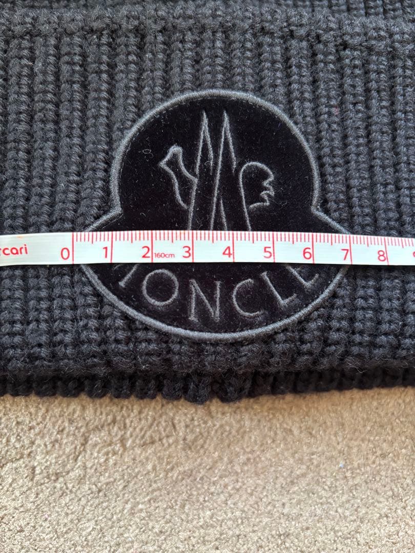 MONCLER モンクレール ニット帽　ビーニー　ニットキャップ　ビッグワッペン