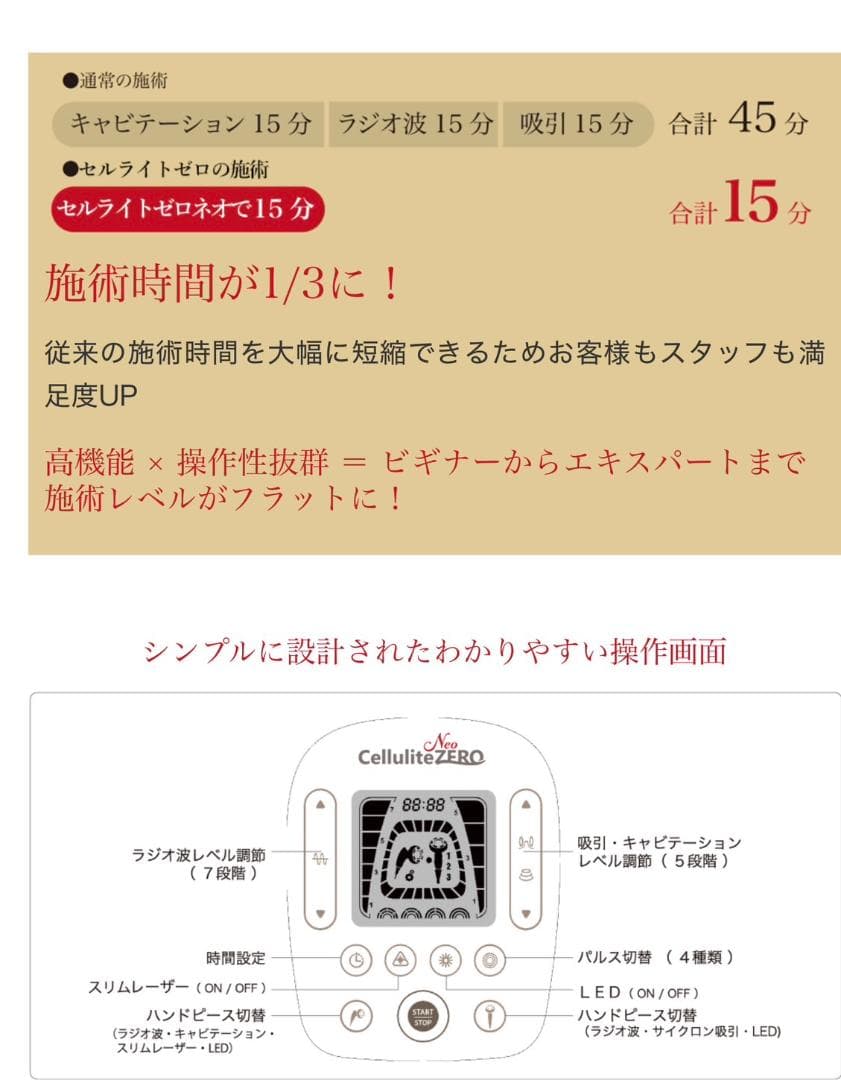 セルライトゼロ（CelluliteZERO）業務用美容痩身機器