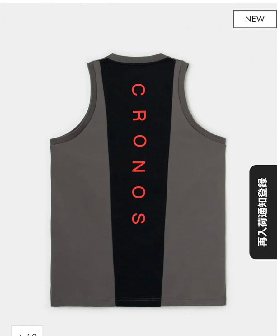 【新品即完】CRONOS REFLECT LINE SLEEVELESS M 赤