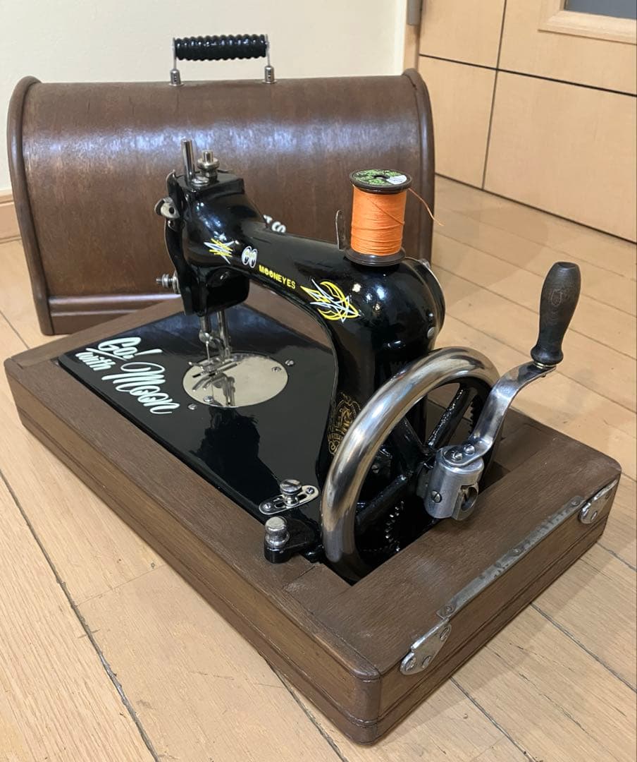 LEADチェーンステッチ・ミシン★整備・調整機★実働単環ミシン★昭和レトロ・骨董