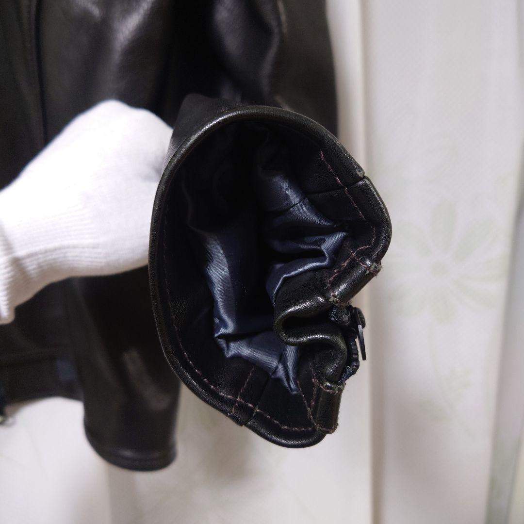 値下げ　AVIREX　アヴィレックス　ライダース　レザー　牛革　日本製　ブラック