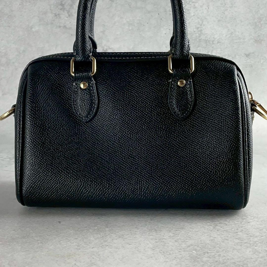 ✨極美品✨コーチ　 ミニ　ローアン　クロスボディバッグ　2way レザー　黒