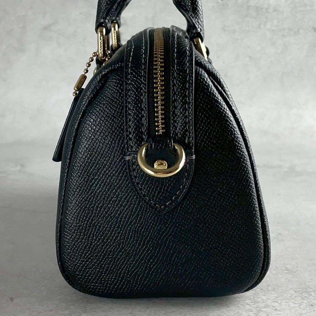 ✨極美品✨コーチ　 ミニ　ローアン　クロスボディバッグ　2way レザー　黒