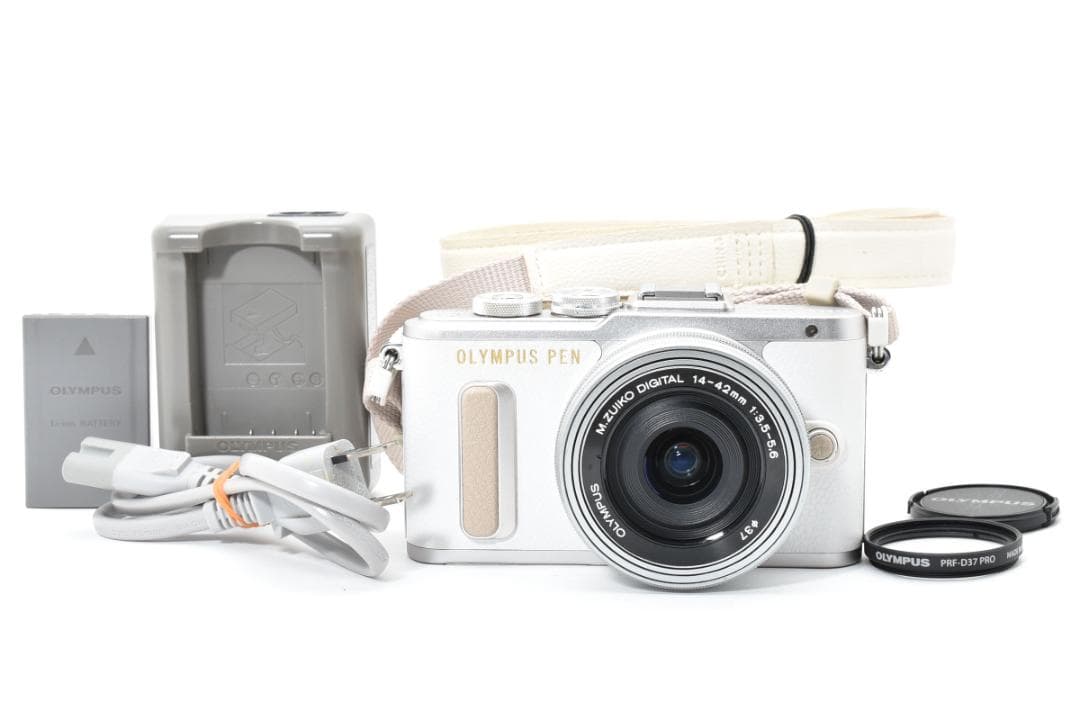 【極美品】OLYMPUSオリンパス PEN E-PL8ホワイト14-42ｍｍ