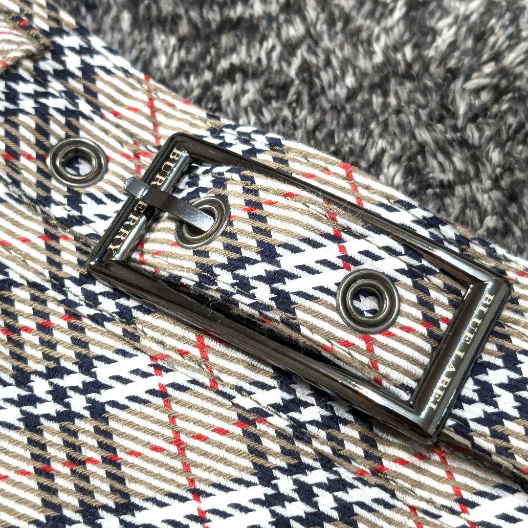 バーバリー　ノバチェック　キュロット　プリーツミニスカート　ベルト　ホース刺繍