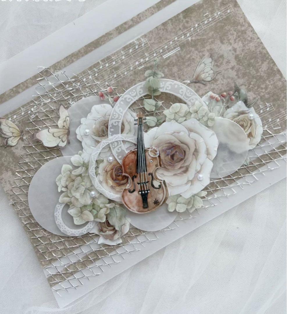 新品　薔薇故事シリーズ　PETマスキングテープ　マステ　5m