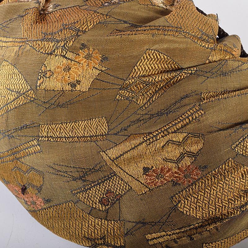 茶道具　蓮月焼　太田垣蓮月作　和歌文　茶碗　袱紗付　富岡鐡齋極め箱　VR7970