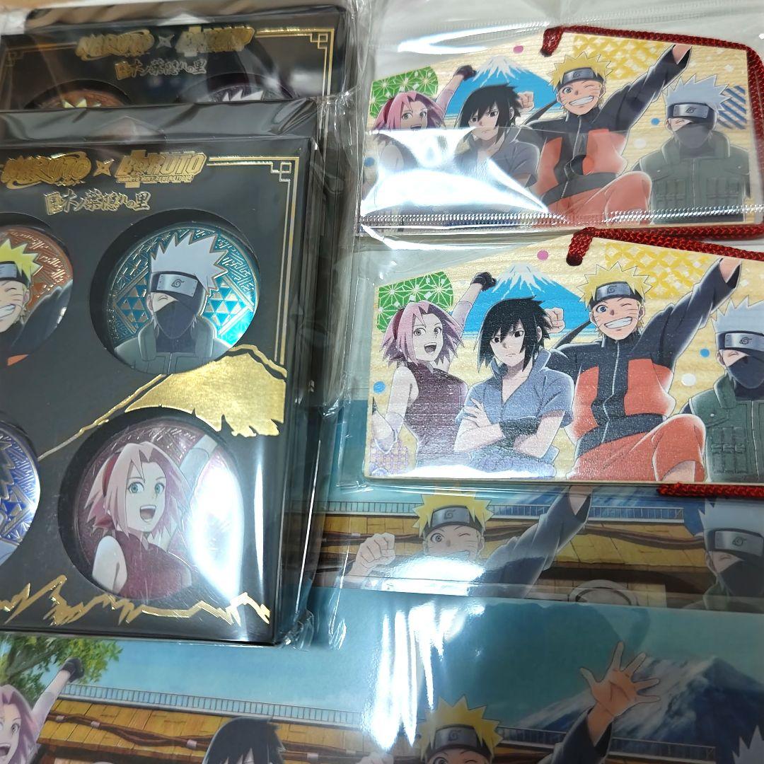 NARUTO　富士急　木ノ葉隠れの里5周年　フェイスタオル　絵馬　各2点