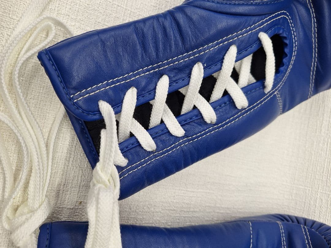 MAYDY ボクシンググローブ 8oz 青 紐タイプ