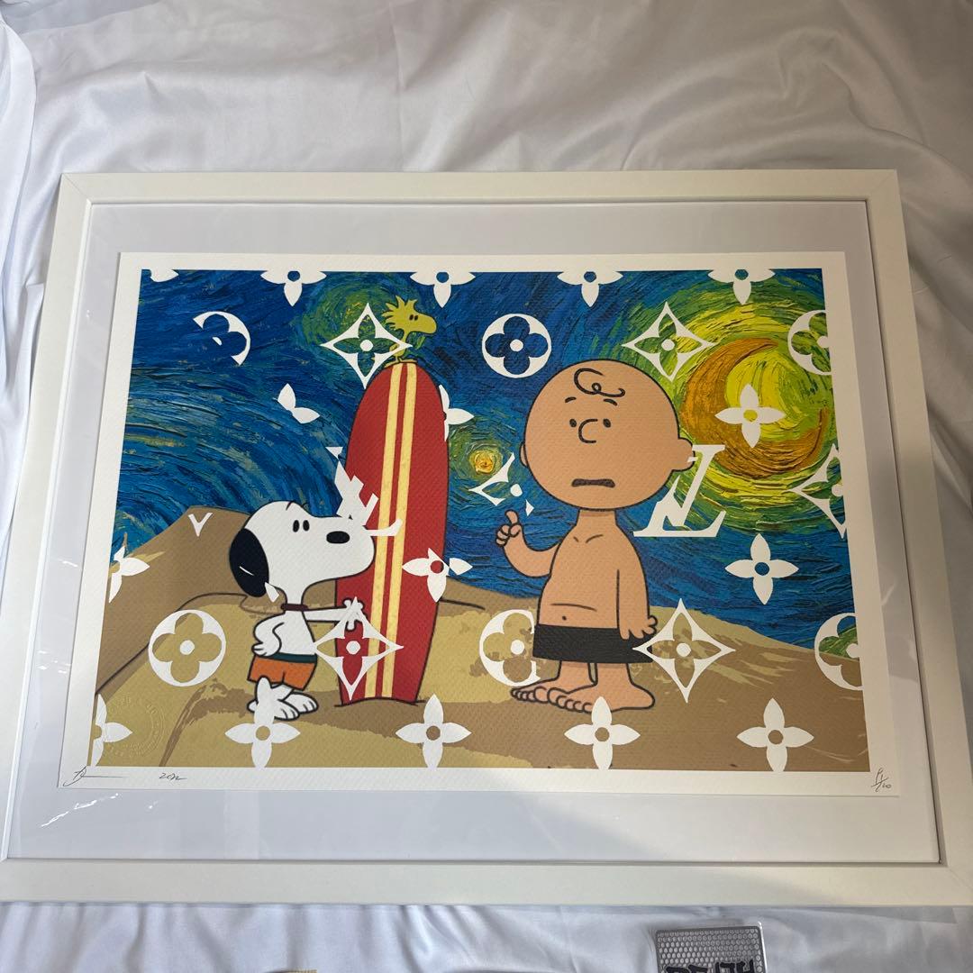 DEATH NYC 現代アートポスター　世界100枚限定　スヌーピー　ヴィトン