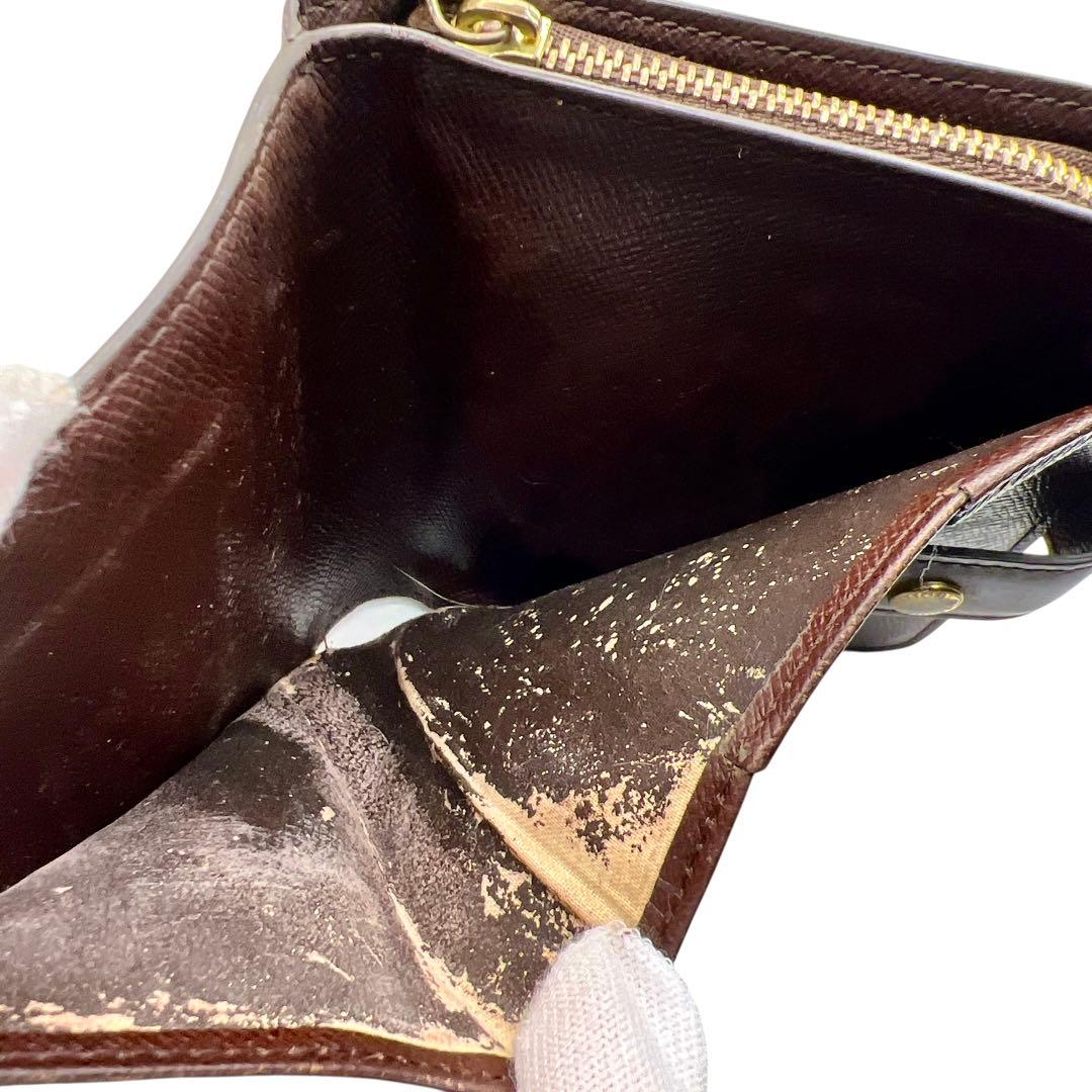 Louis Vuitton ダミエ コンパクトジップ 折り財布 7880