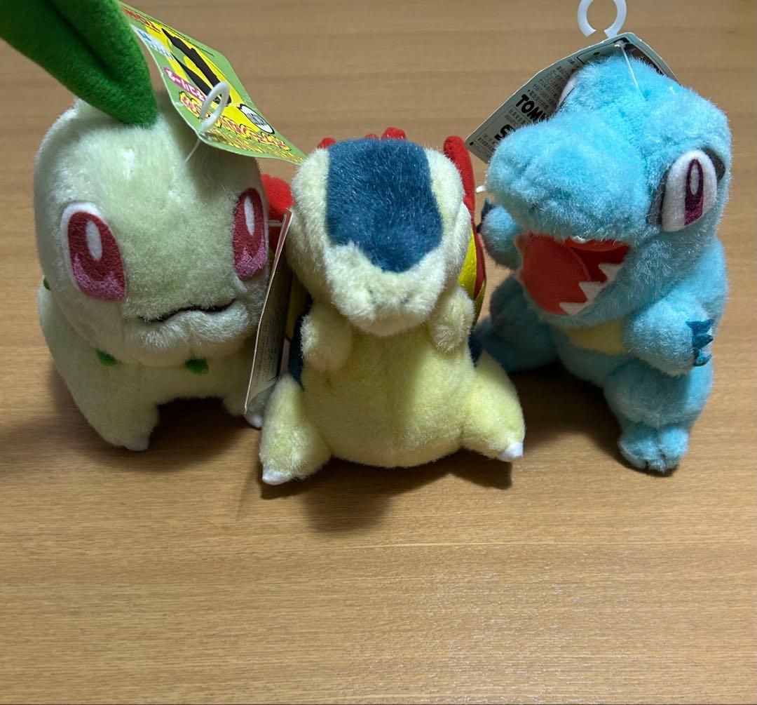 TOMY トミー ポケモンぬいぐるみ ヒノアラシ　チコリータ　ワニノコ紙タグ付き