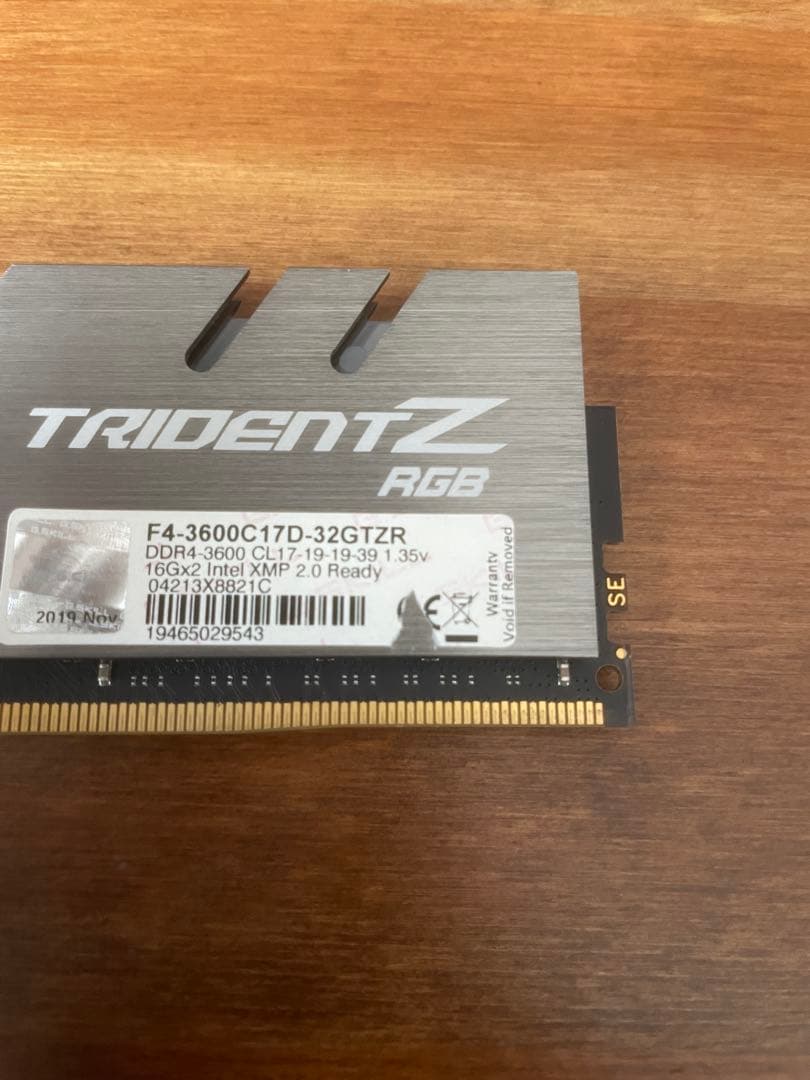 G.SKILL TRIDENTZ RGB 16GB×2 DDR4 3600MHz