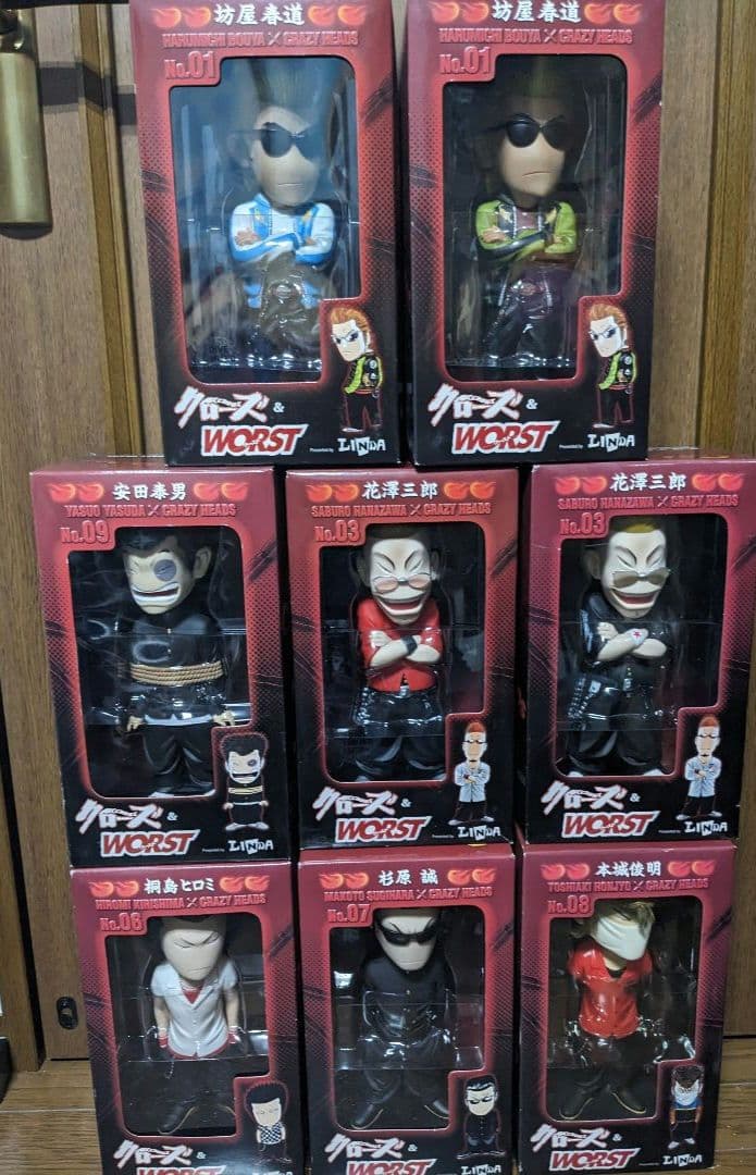 クローズ＆WORSTフィギュア8点セット売り　未開封品　 crazy heads