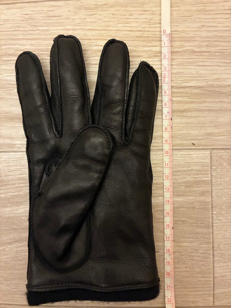ダンヒル　レザー製 黒手袋 エンブレム付き