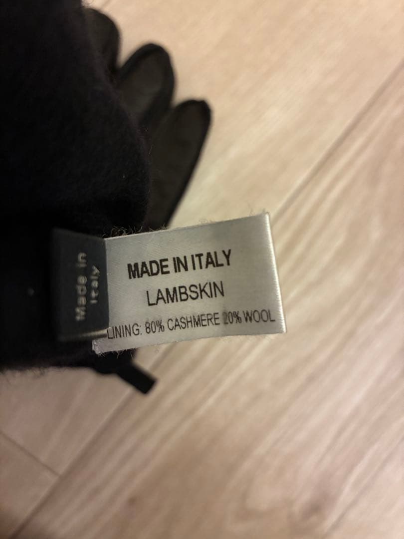 ダンヒル　レザー製 黒手袋 エンブレム付き