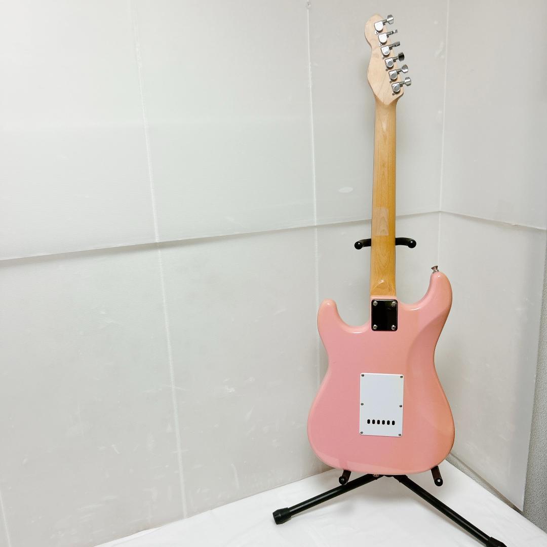 美品 Selder セルダー 初心者向けエレキギター ピンク ストラトキャスター