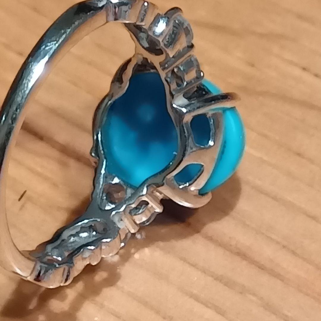 ターコイズトルコ石付リングK１０　 重量合計１.８gの単純計算価格２０,０００円