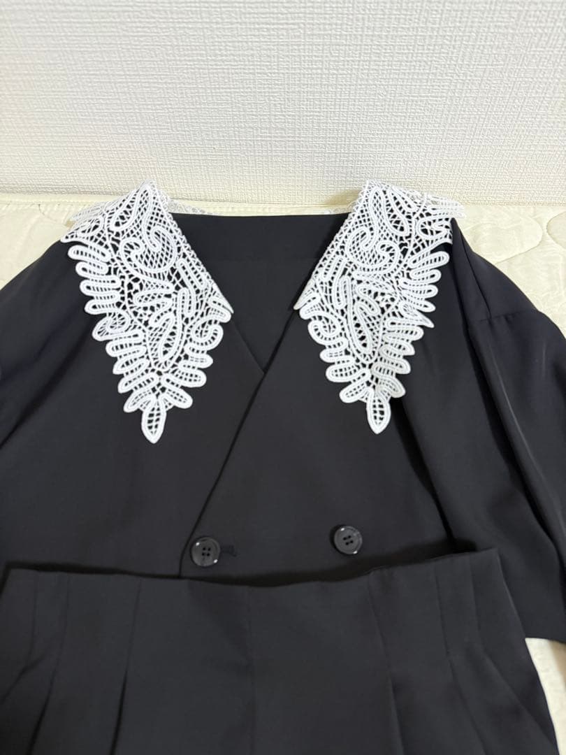 et.UNiVER Big collar setup セットアップ ブラック