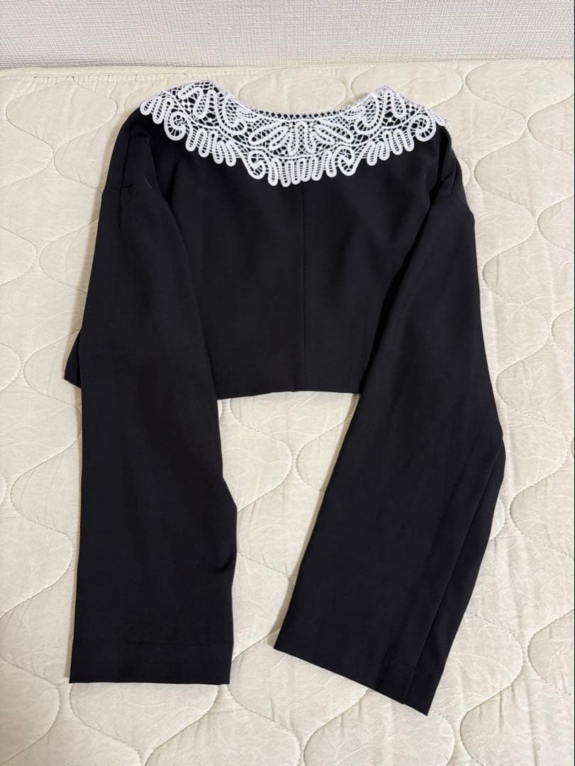 et.UNiVER Big collar setup セットアップ ブラック