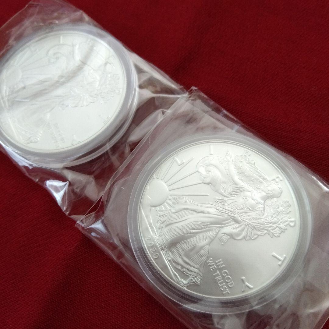 2020年 アメリカンイーグル 銀貨1オンス 2枚セット