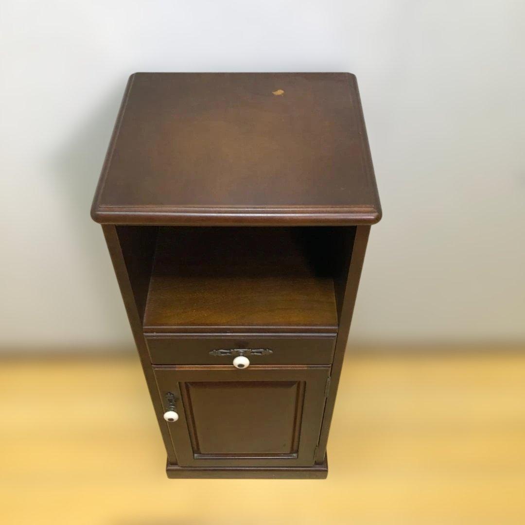 送料無料 飛騨産業 キツツキマーク 木製キャビネット 電話台 251026