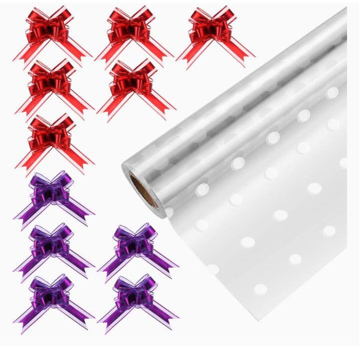 ❤️新品、未使用❤️ラッピングセロファン　リボン付き　包装紙　ギフトラッピング