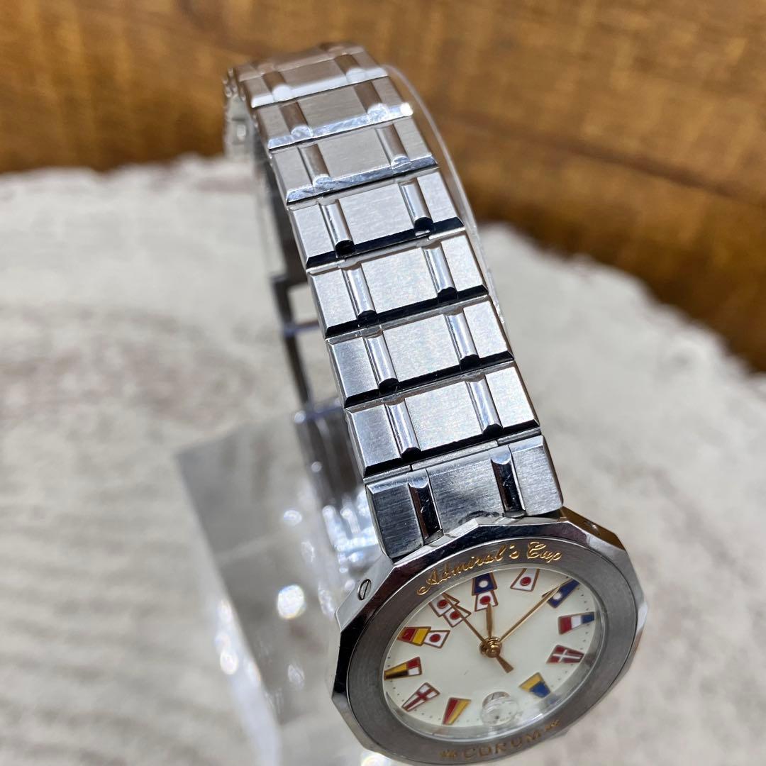 【超お買得品】CORUM コルム アドミラルズカップ　アイボリー文字盤 腕時計