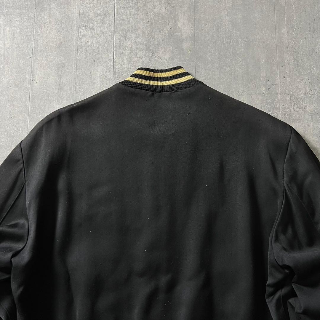 50s usa製　レーヨン　ギャバジンジャケット　ブラック　TALON