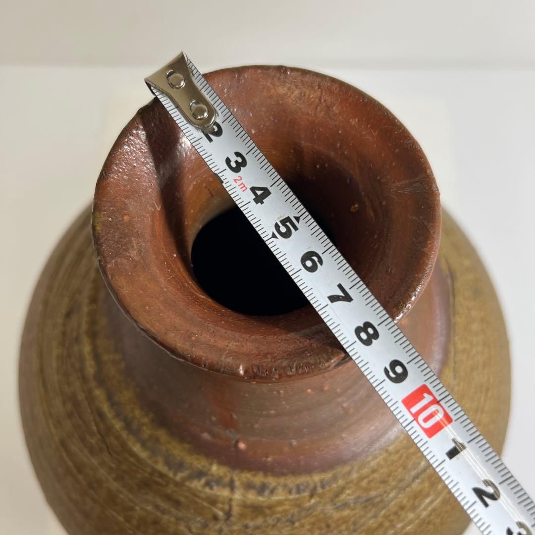 藤原啓　備前特大徳利　共箱　高さ約37.5㎝　東Y7-0627⭐︎2Fトコウ