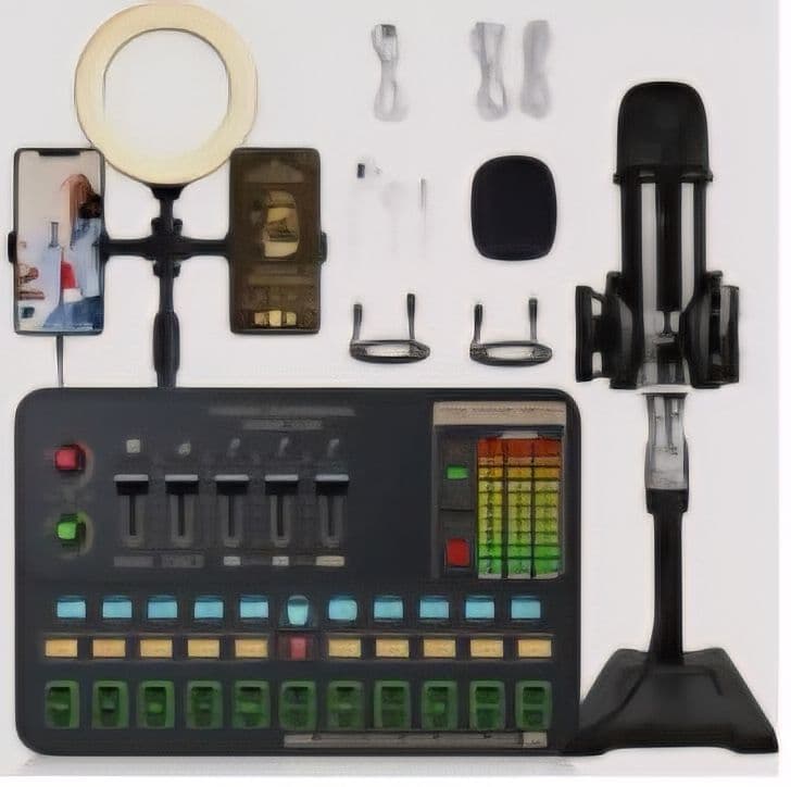 コンデンサーマイク 音声ミキサーセット