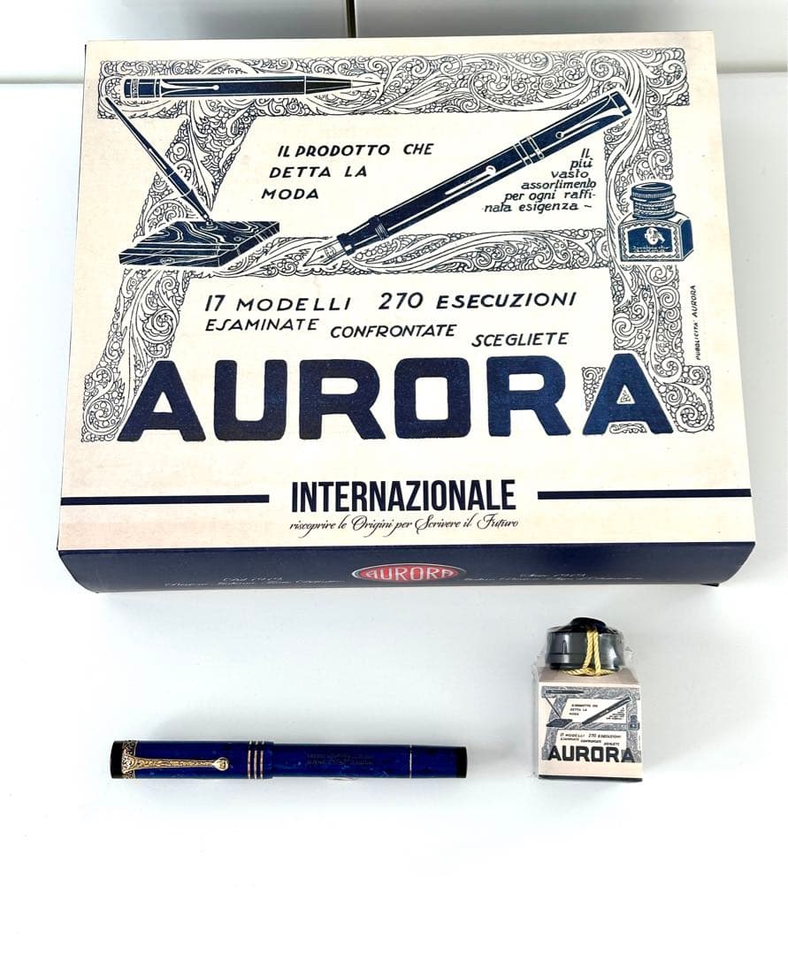 限定レア Aurora アウロラ インテルナツィオナーレ　ブルー　万年筆