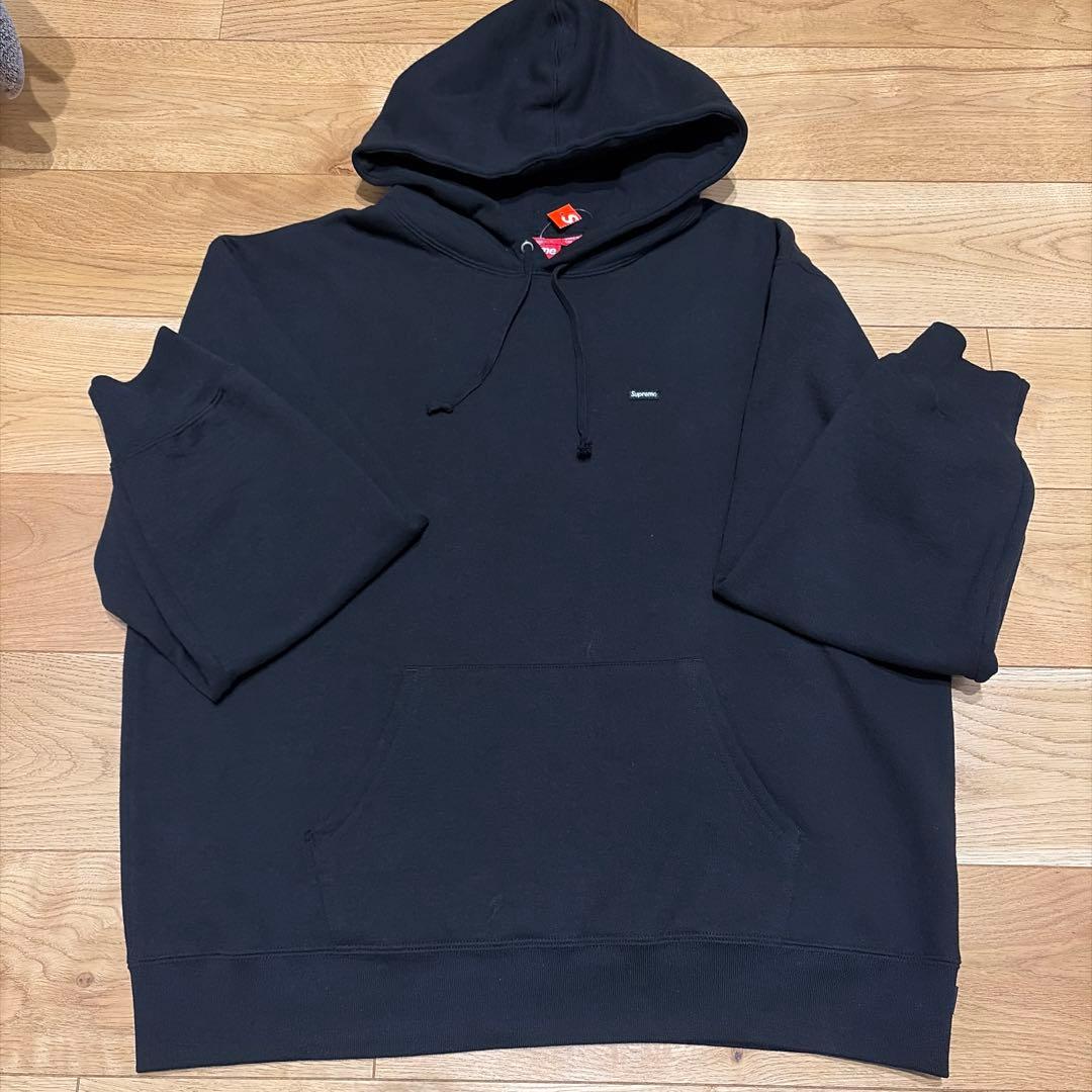 supreme スモールボックスロゴパーカー　1回着用タグ付き　Ｌ　ブラック