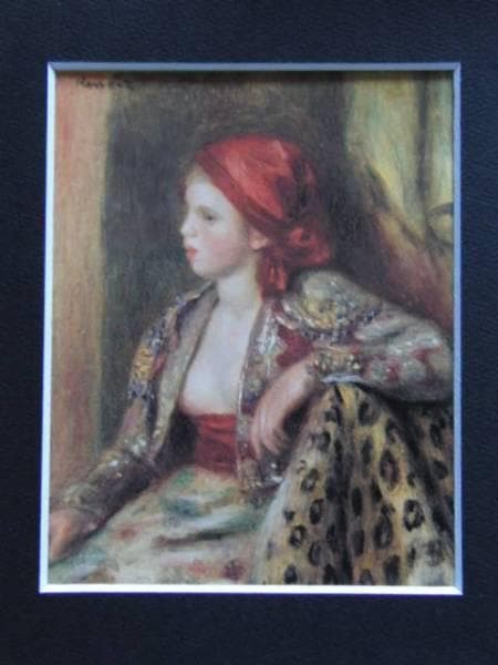 ルノワール、【オダリスク】、希少画集画、新品高級額・額装付、状態良好