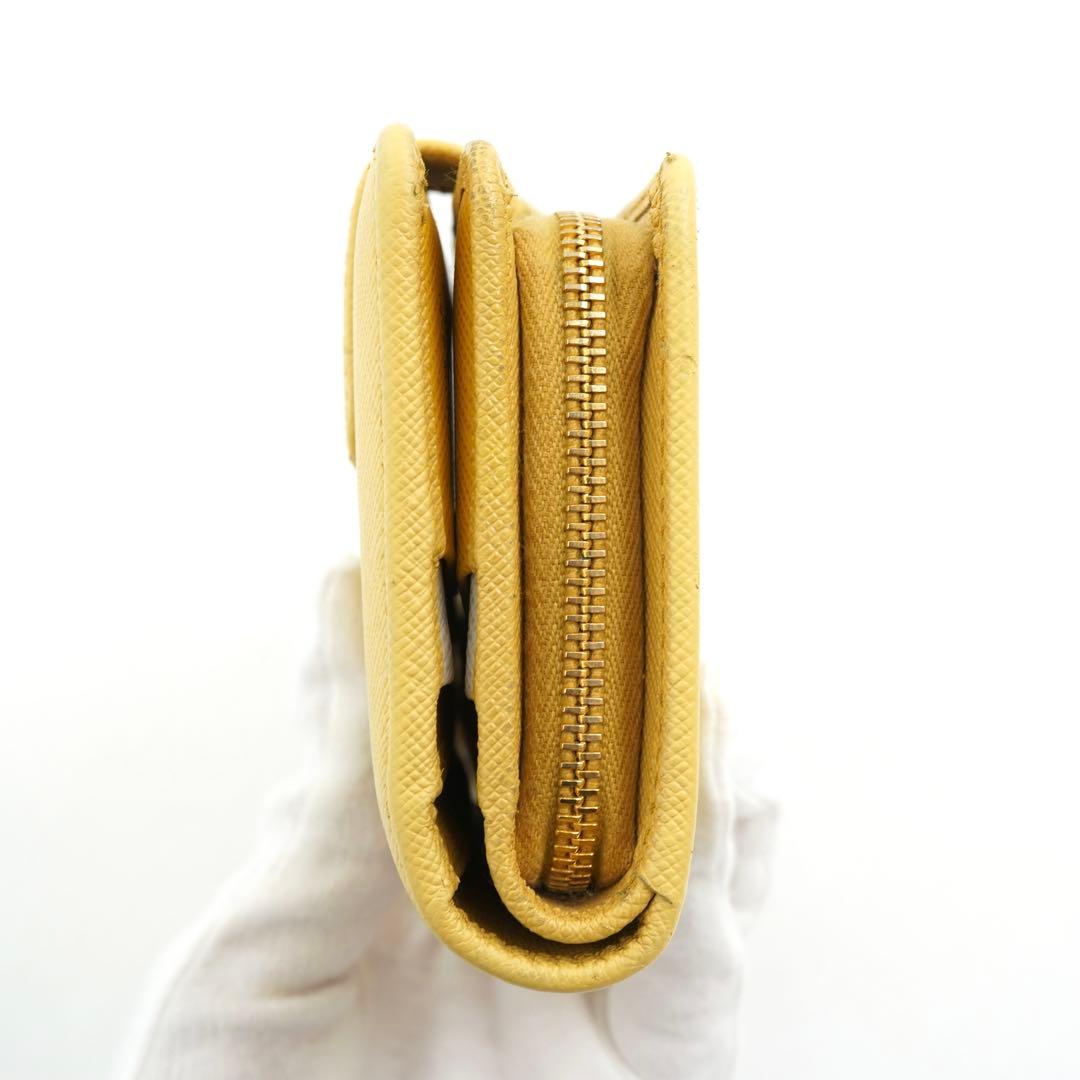 ✨新品未使用✨　PRADA ミニ財布　サフィアーノ　ベルト　L字　アイコン