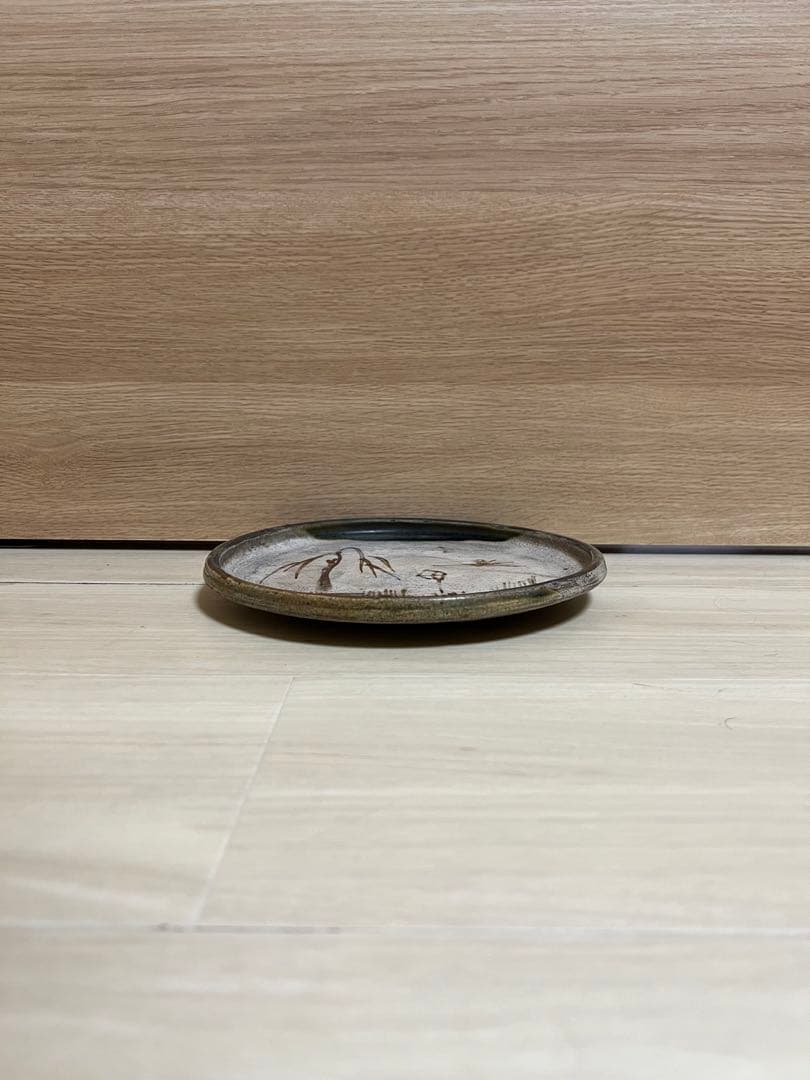 行灯皿 行燈皿 石皿 飾皿 時代物 古瀬戸 江戸 骨董 古美術 古織部 Edo