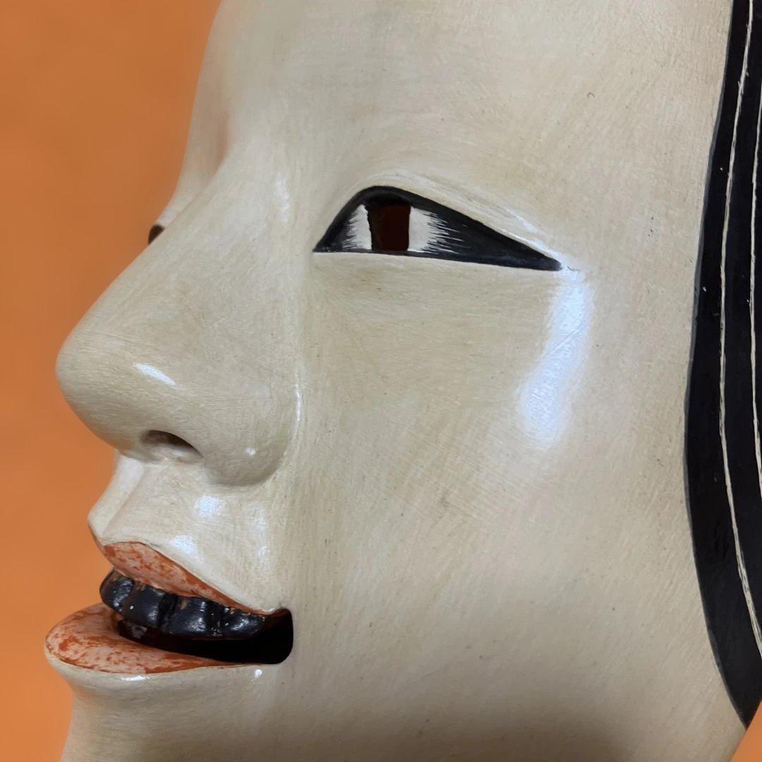 能面　小面　こおもて　木彫り　手彫り　桐箱