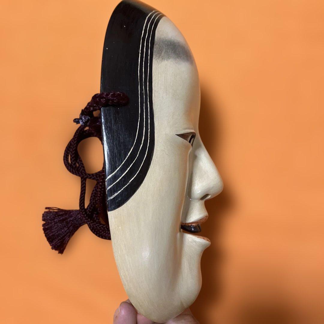 能面　小面　こおもて　木彫り　手彫り　桐箱