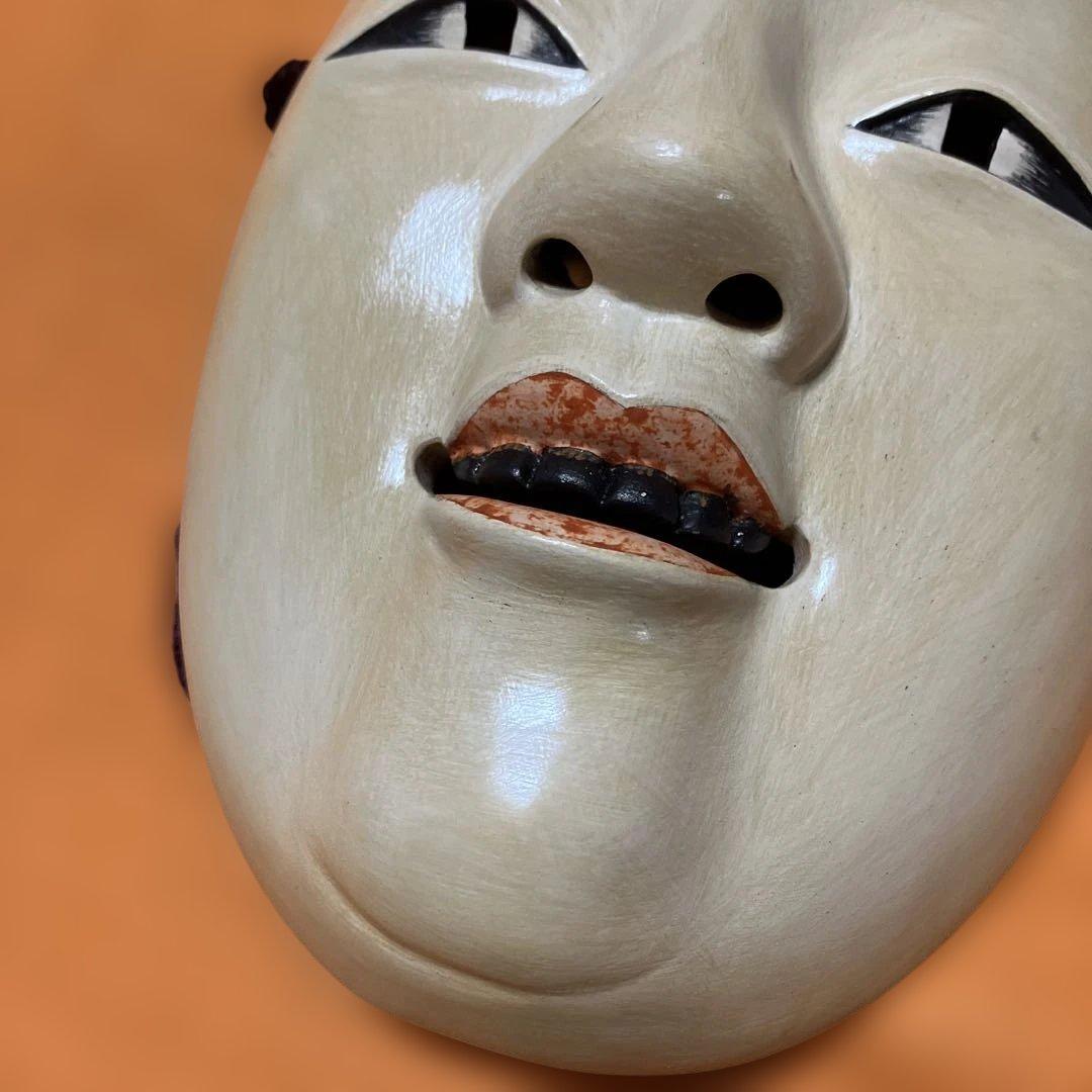 能面　小面　こおもて　木彫り　手彫り　桐箱