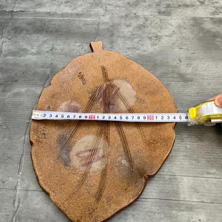 葉皿 平皿 大判 重要無形文化財 藤原雄工房 希少 1点もの アンティーク