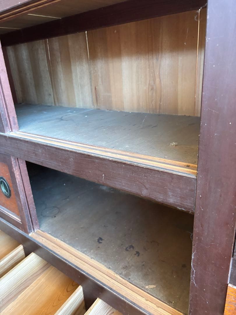 岐阜県揖斐郡池田町まで　水屋箪笥　176×174㎝　アンティーク　時代箪笥