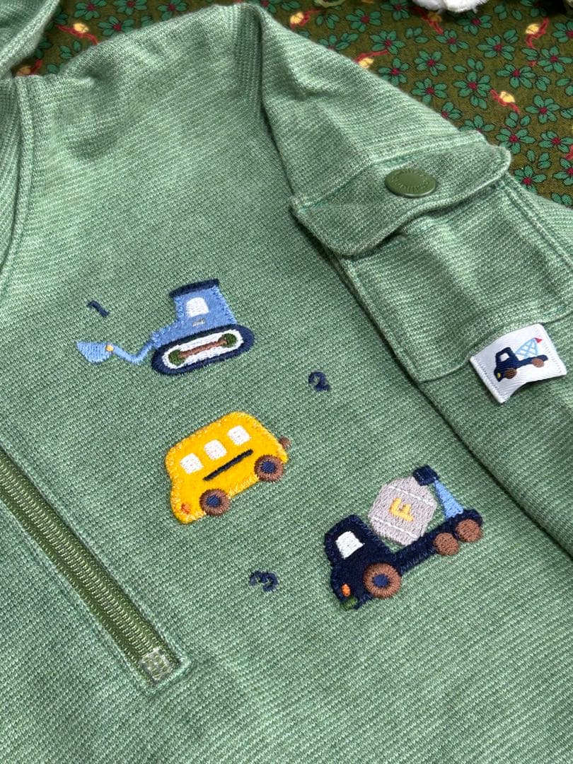 ファミリア セットチェック トレーナー ロンT パンツ100cm