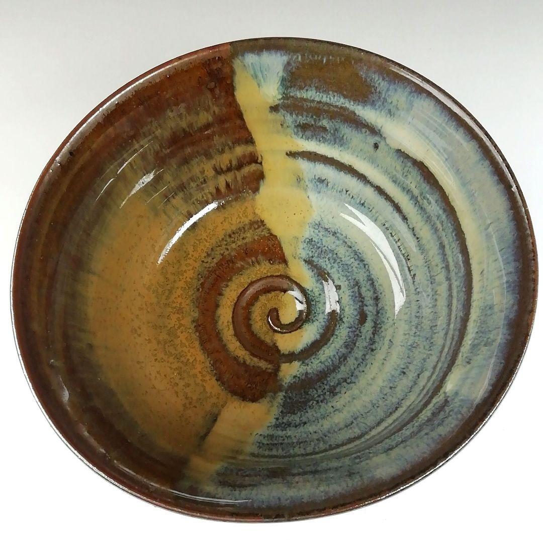 Ｔ５９５　茶碗　『高取焼』『掛分釉　茶碗』『亀井味楽 造』　共箱　抹茶碗　茶道具