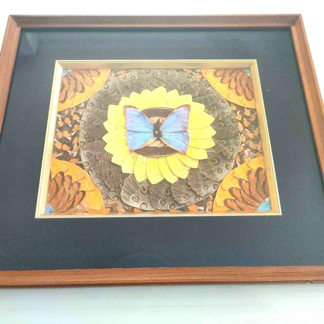 蝶 モチーフ 額装アート 絵画 立体作品 インテリア