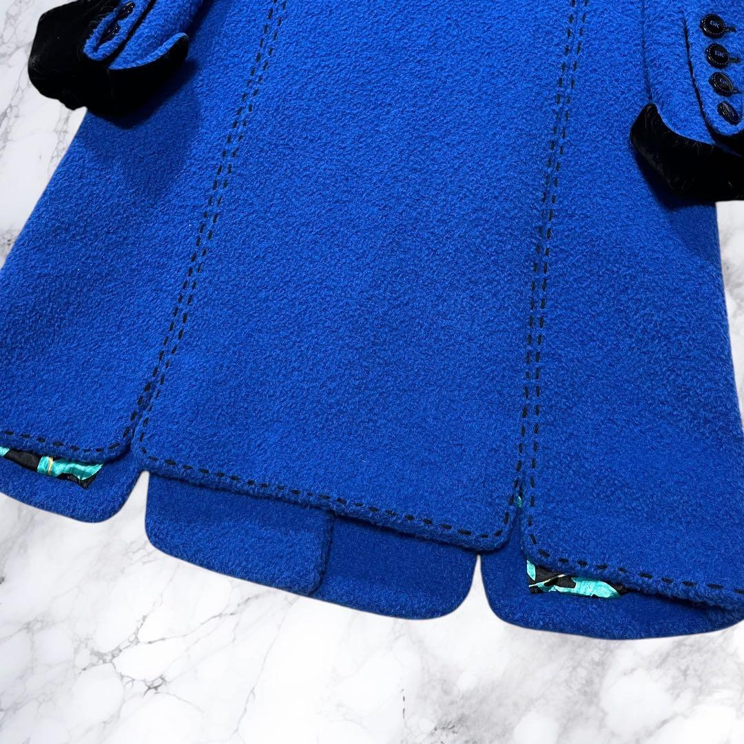 伊太利屋 イタリヤ チェスターコート アルパカ ウール レオパード ボタニカル